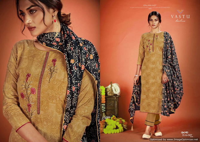 Netra Vol 5 By Vastu Embroidery Printed Cotton Readymade Dress Wholesale Shop In Surat